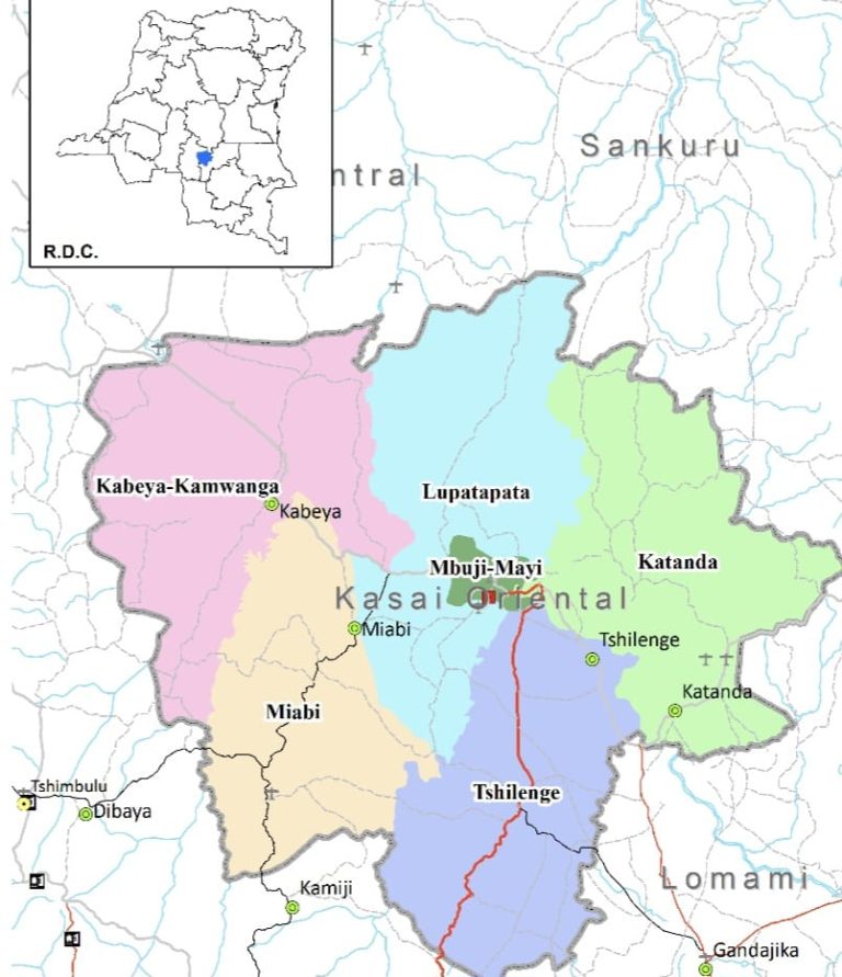 Kasaï-Oriental : le territoire amputé